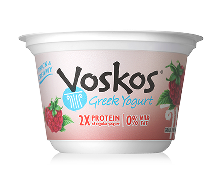 Voskos Nonfat Raspberry 5.3oz Greek Yogurt