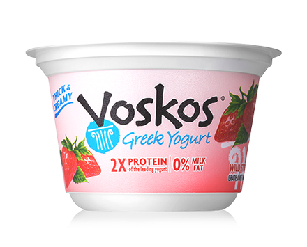 Voskos Nonfat Wild Strawberry 5.3oz Greek Yogurt