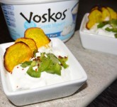 Greek yogurt dip with beet chips