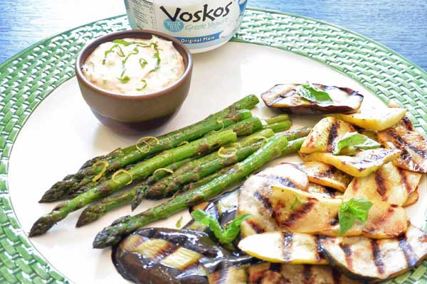 Grilled Vegetables with Carrot Tzatziki | Voskos®