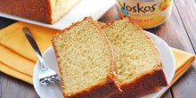 Peach Cake using Voskos Greek Yogurt